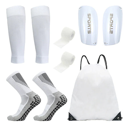 5-Piece Unisex Drawstring Ball Bag Set for Football Training WHITE