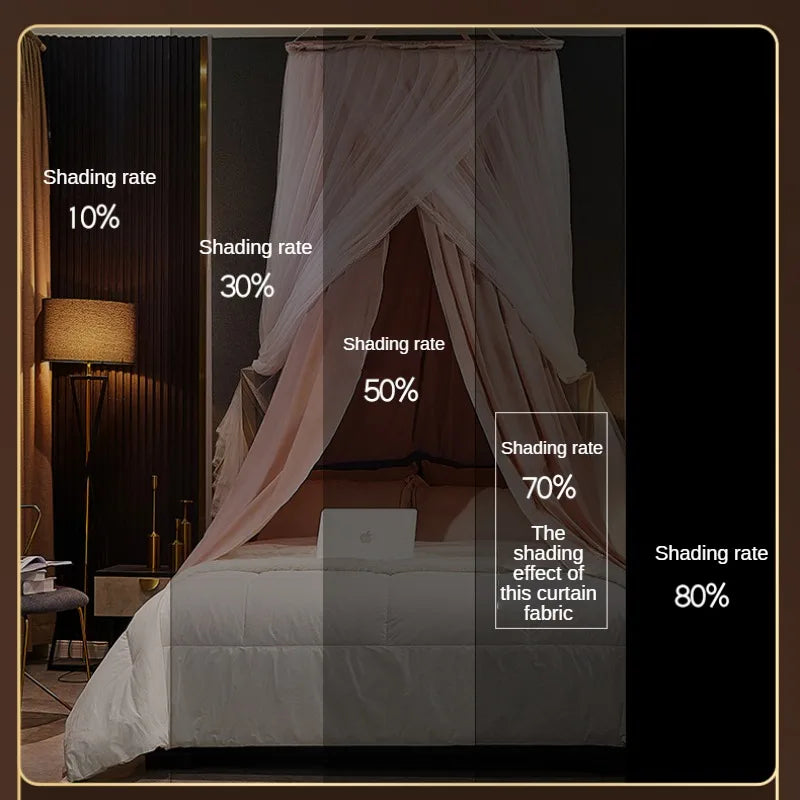 Hanging Dome Mosquito Net Bed Canopy - Double Layer Shield