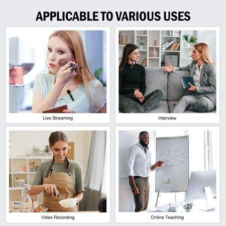 Basix Wireless Lavalier Microphone for iPhone16 - Mini, Replaceable, Windproof Audio Recording