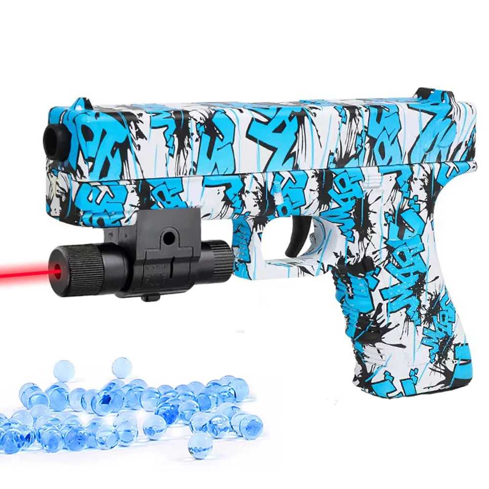 Laser-Equipped G17 Gel Ball Soft Bullet Toy Gun for Outdoor Sports - Ideal Children's Gift