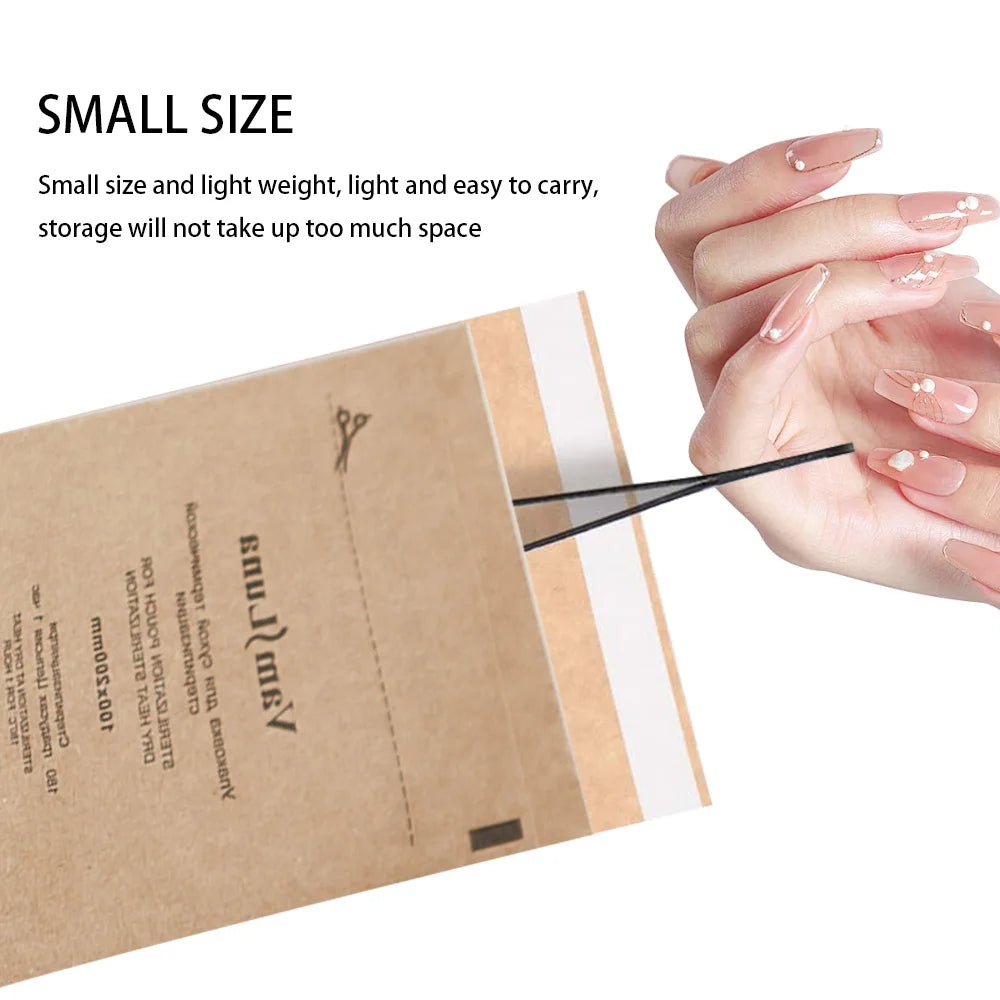 100Pcs Autoclave Pouches Kraft Paper For Nails &ndash; Dry Heat