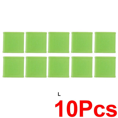 10Pcs Sports Finger Sleeves &ndash; Medical-Certified Silicone Protection Green-L-10Pcs / CHINA