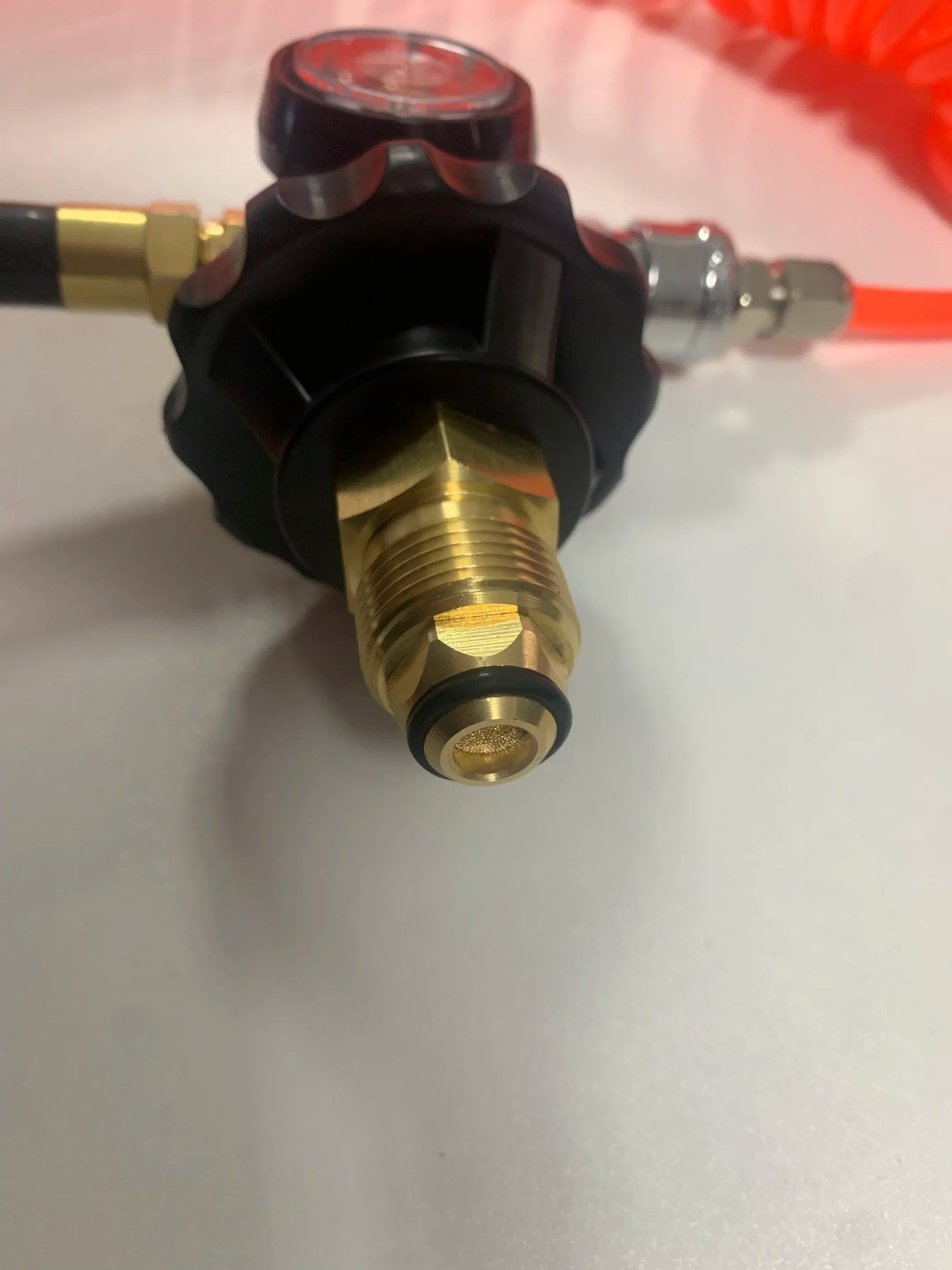 HX0044 All Copper Helium Pressure Reducer - Dual Outlet