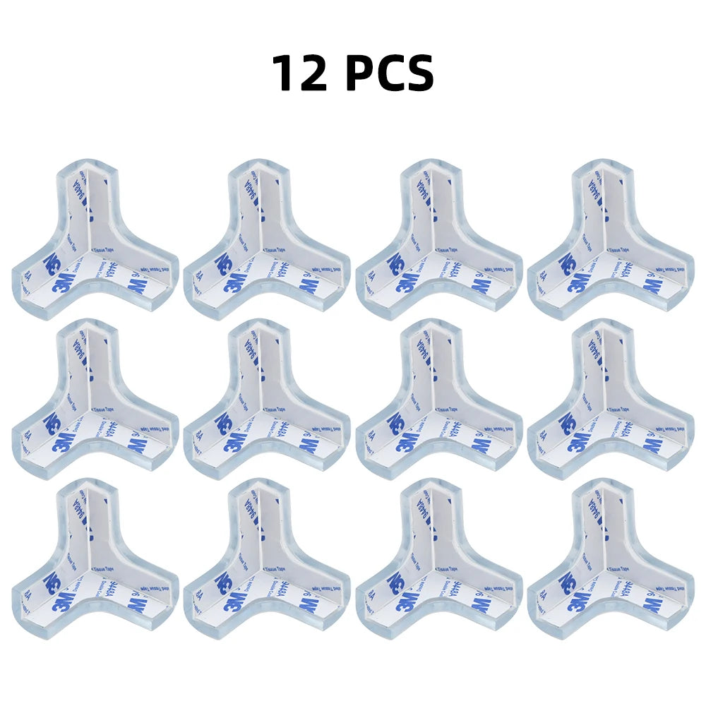 Transparent Baby Safety Silicone Corner Protectors 12PCS T Shaped