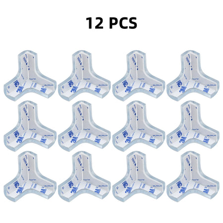 Transparent Baby Safety Silicone Corner Protectors 12PCS T Shaped