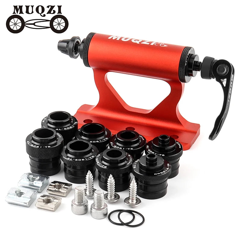 MUQZI Thru Axle Fork Mount Bike Rack for Car Roof, Alloy Quick Release Carrier