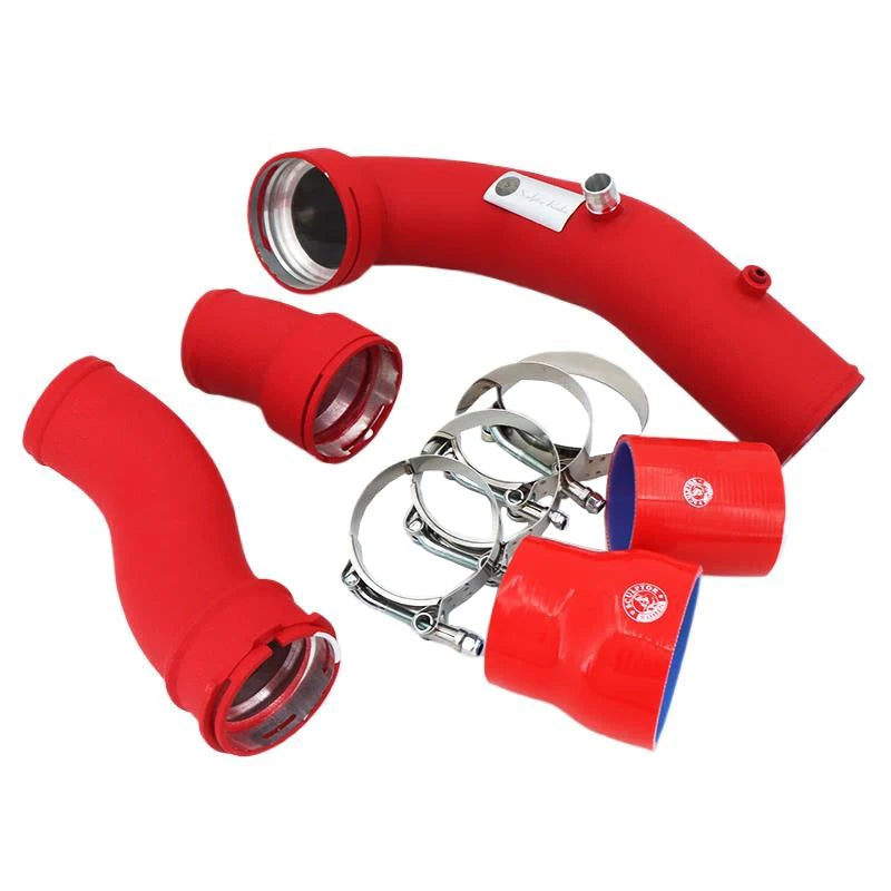 Turbo Charge Pipe Kit With Boost Pipe Cooling for BMW N55 535i 640i F10 F12 F13, 6061 Aluminum
