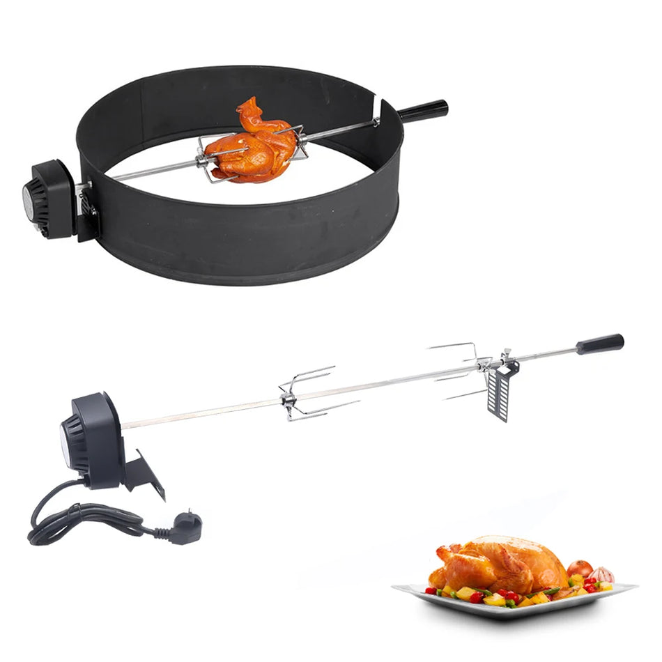 Juego de espetos giratorios para parrilla de barbacoa 47 57 cm Kit
