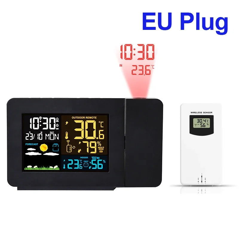 FJ3391 Projection Clock &ndash; Digital Weather Forecasts EU Plug