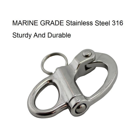 Premium 5PCS 316 Stainless Steel Quick Release Snap Shackles for Rigging and Sailing
