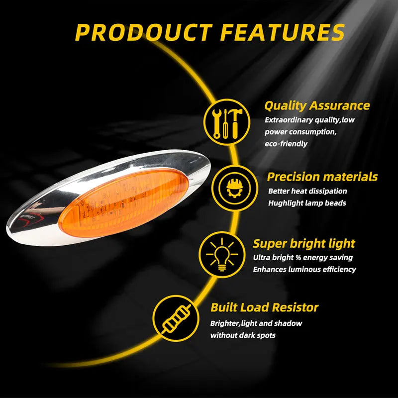 Kevanly 16 LED Clearance Light &ndash; Universal 24V Strobe Safety Marker