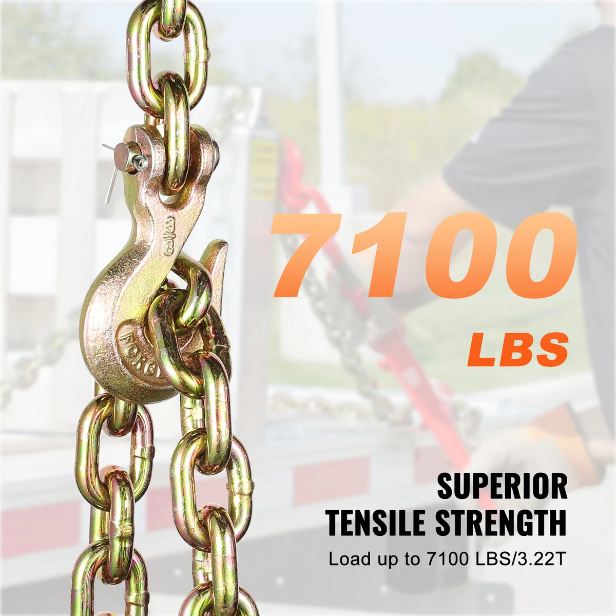 SucceBuy 2 Pack G80 Transport Binder Chain &ndash; Heavy Tow Chain