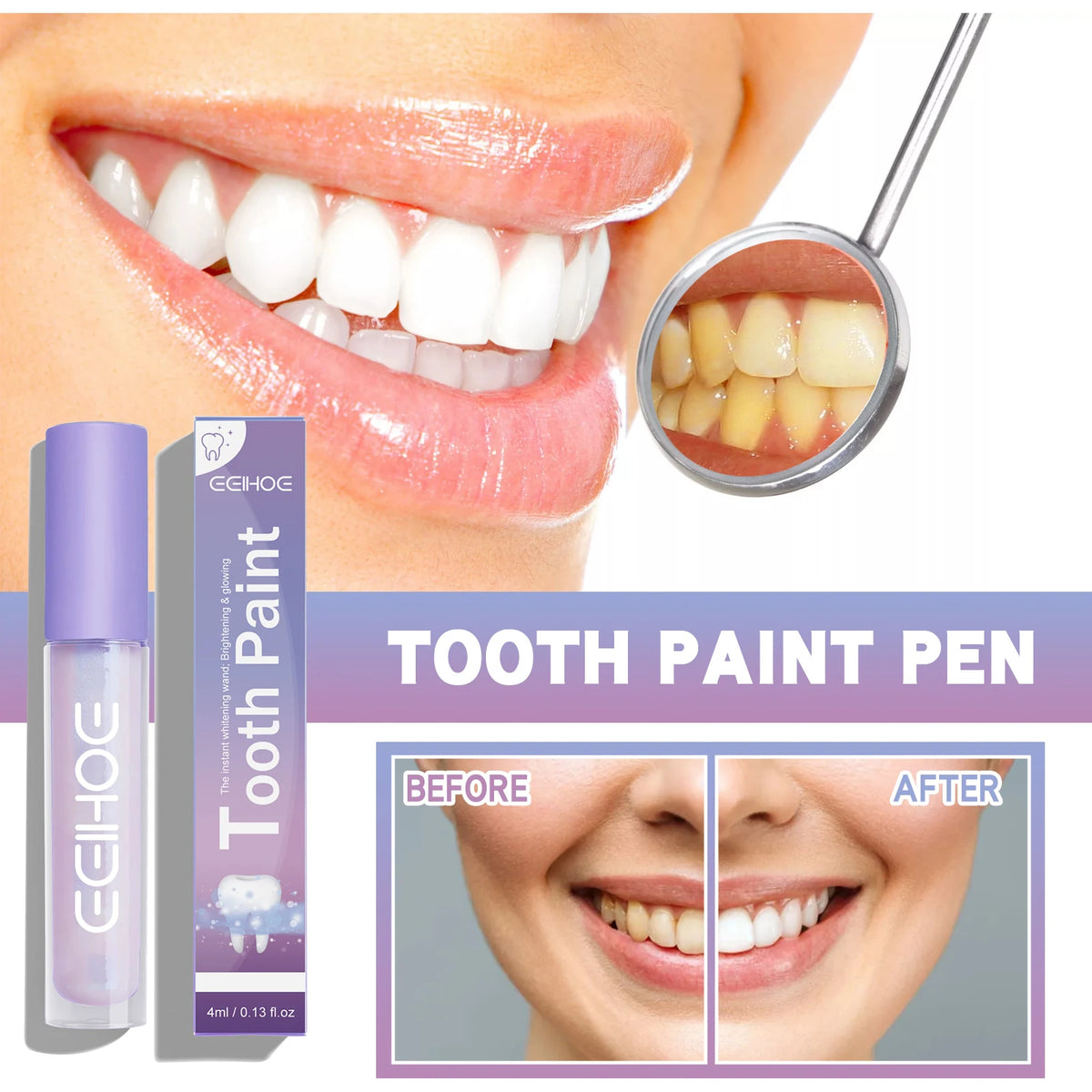 Teeth Whitening Paint Kit &ndash; Instant Natural Whitening