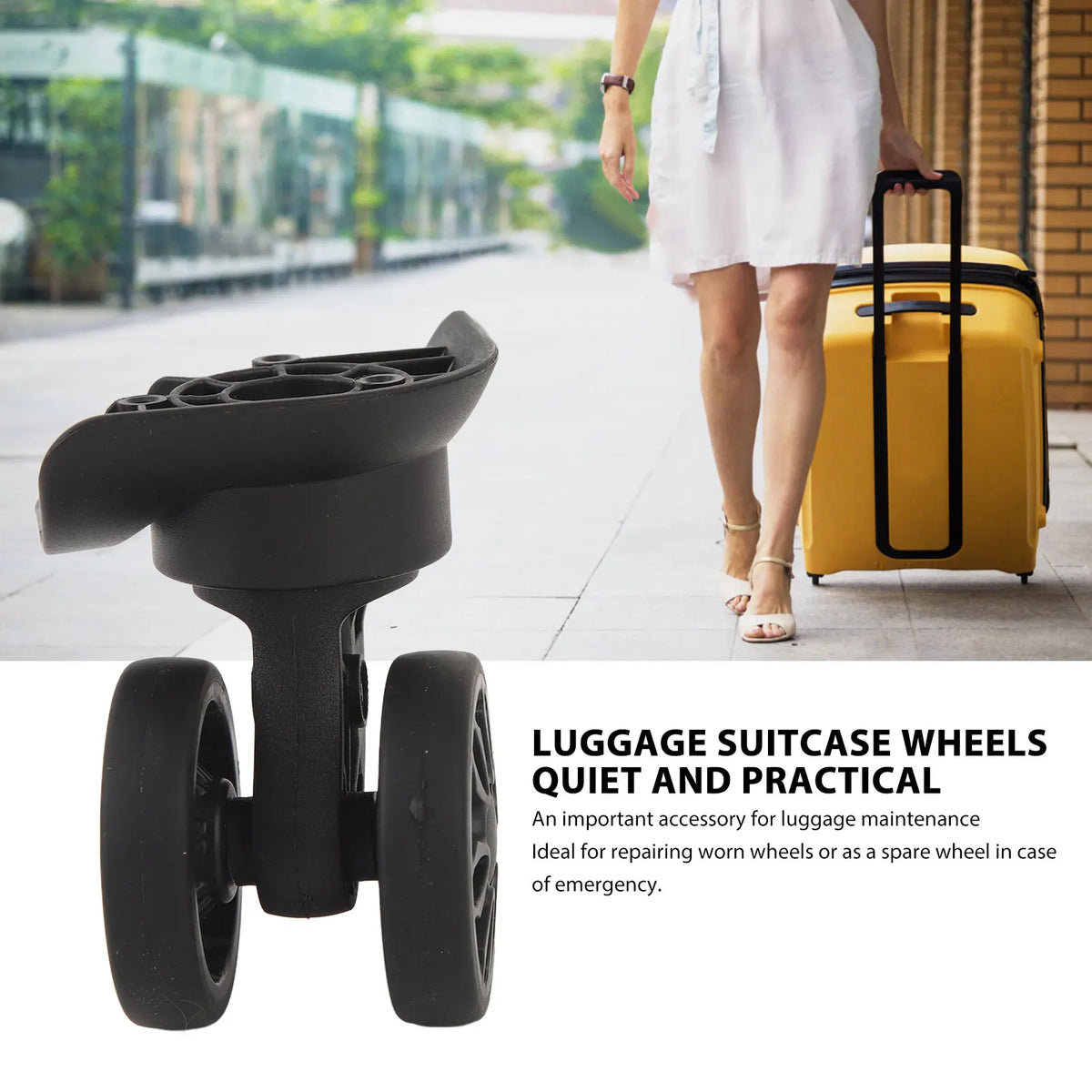 2Pcs Replacement Luggage Wheel &ndash; Lightweight Design
