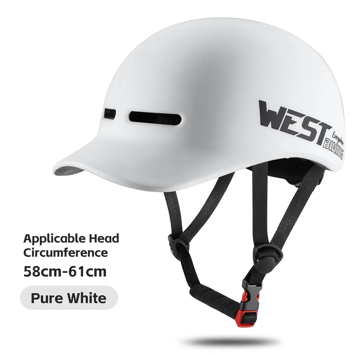 CE Certified Ultralight Bicycle Helmet for Safe Outdoor Sports White / 58-61cm