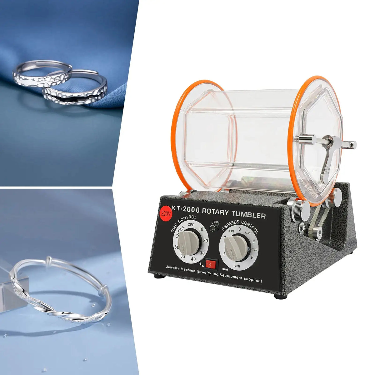 150W Jewelry Polisher &ndash; Timer And Reversible Rotation
