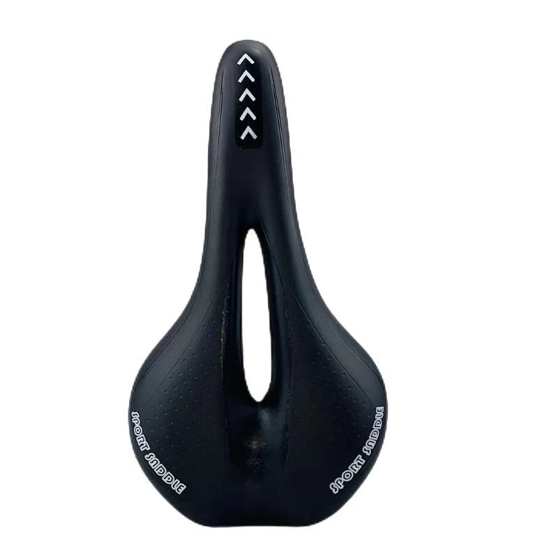 Extra Soft Gel MTB Bicycle Saddle with Hollow Ventilation Design A Black Black