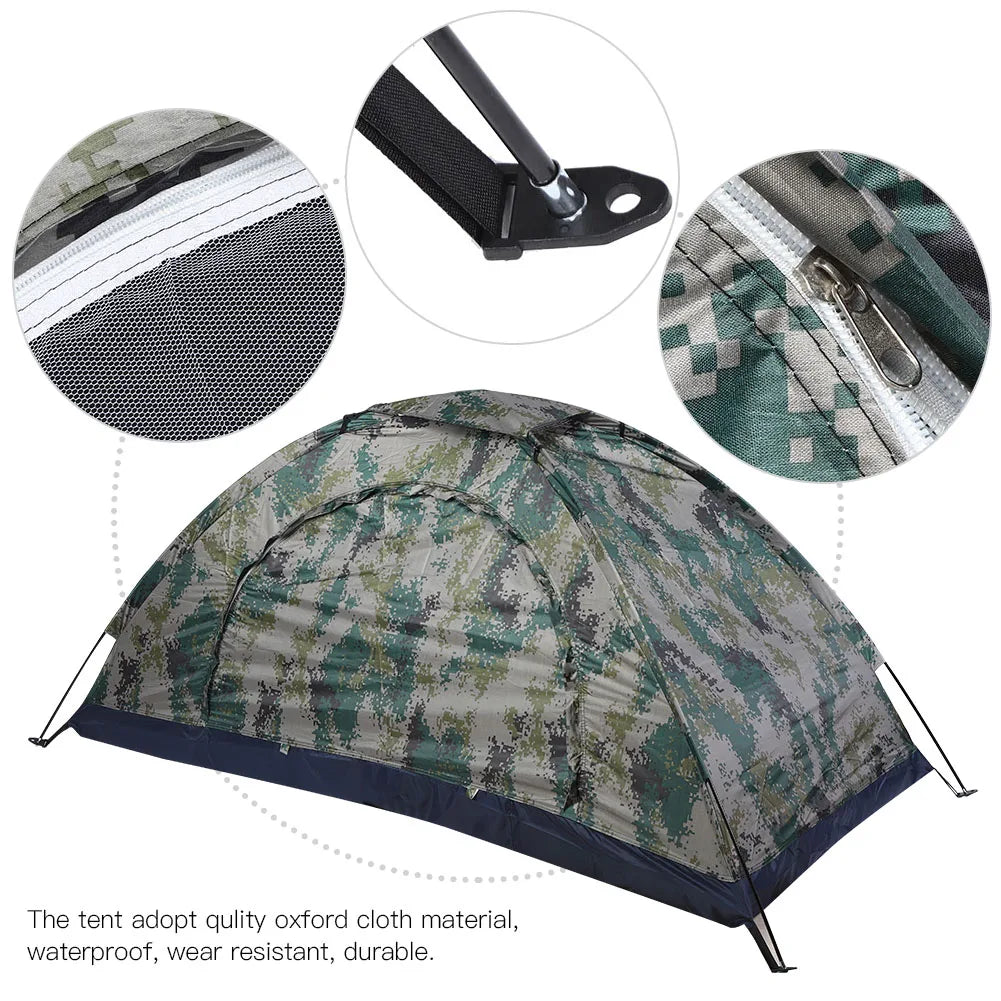 One Person Camping Tent Camouflage Windproof &ndash; Lightweight