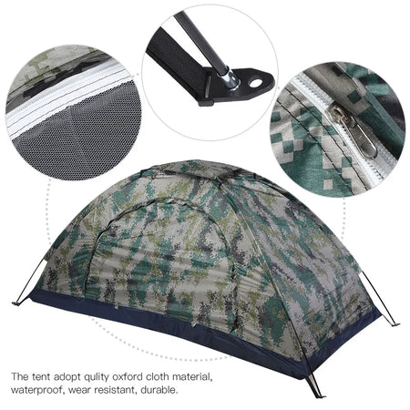 One Person Camping Tent Camouflage Windproof &ndash; Lightweight