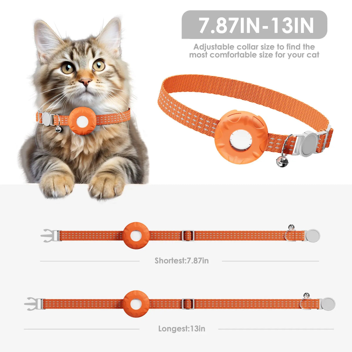 Cat Chain Tracker &ndash; Real-Time GPS Tracking No Fee Waterproof
