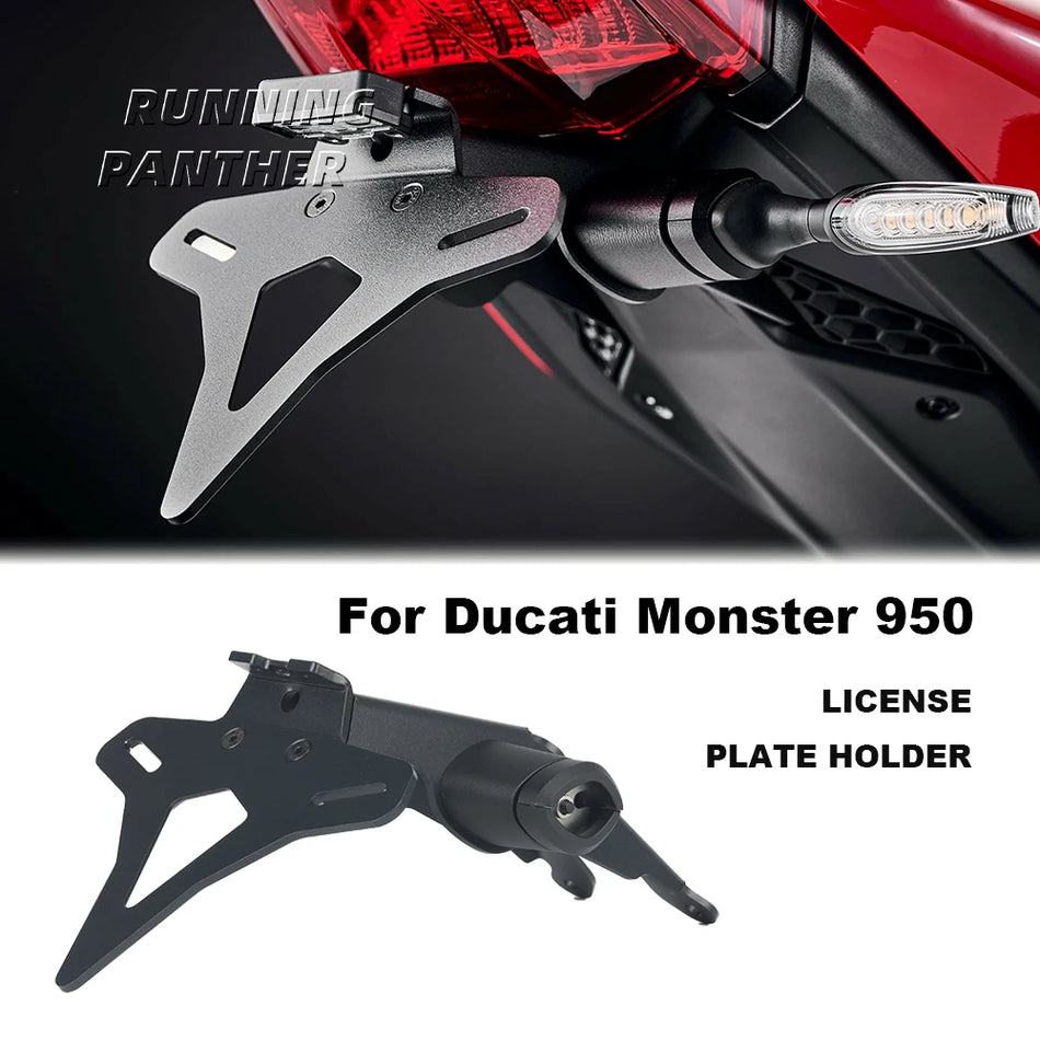 Aizmugurējā īsā astes rāmis numura zīmes turētājs CNC alumīnijs Ducati Monster 950