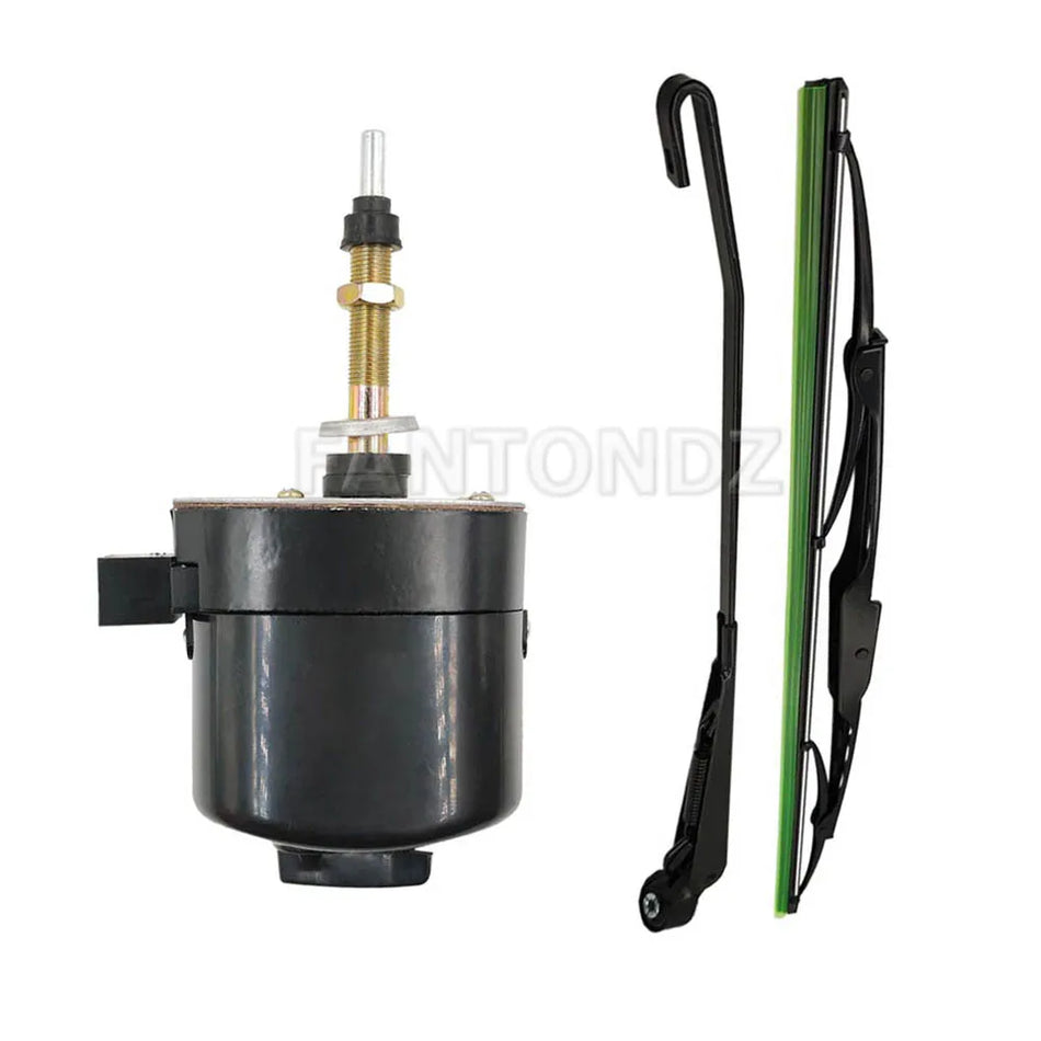 Univerzální 12V motor stěrače s ramenem a 105stupňovou čepelí