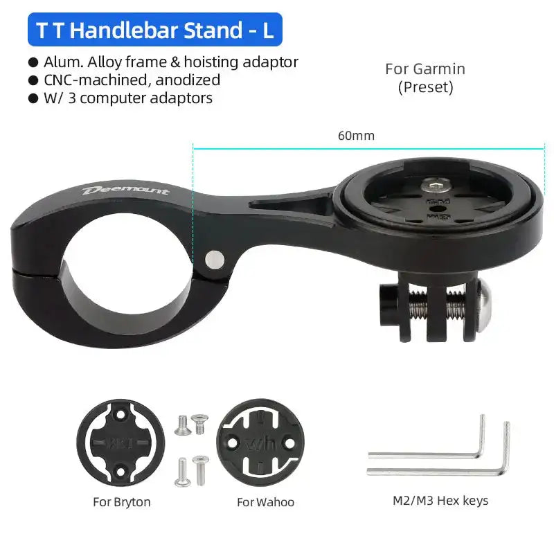 Deemount TT Handlebar Mount 3 Adapters GARMIN Bryton Wahoo TT handlebar Long / CHINA