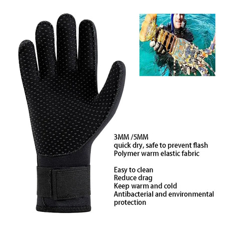 New Adult Diving Gloves - 3mm &amp; 5mm Neoprene Thermal Anti-Slip Gloves for Spearfishing, Surfing, Swimming, Kayaking, Snorkeling | YTYIN