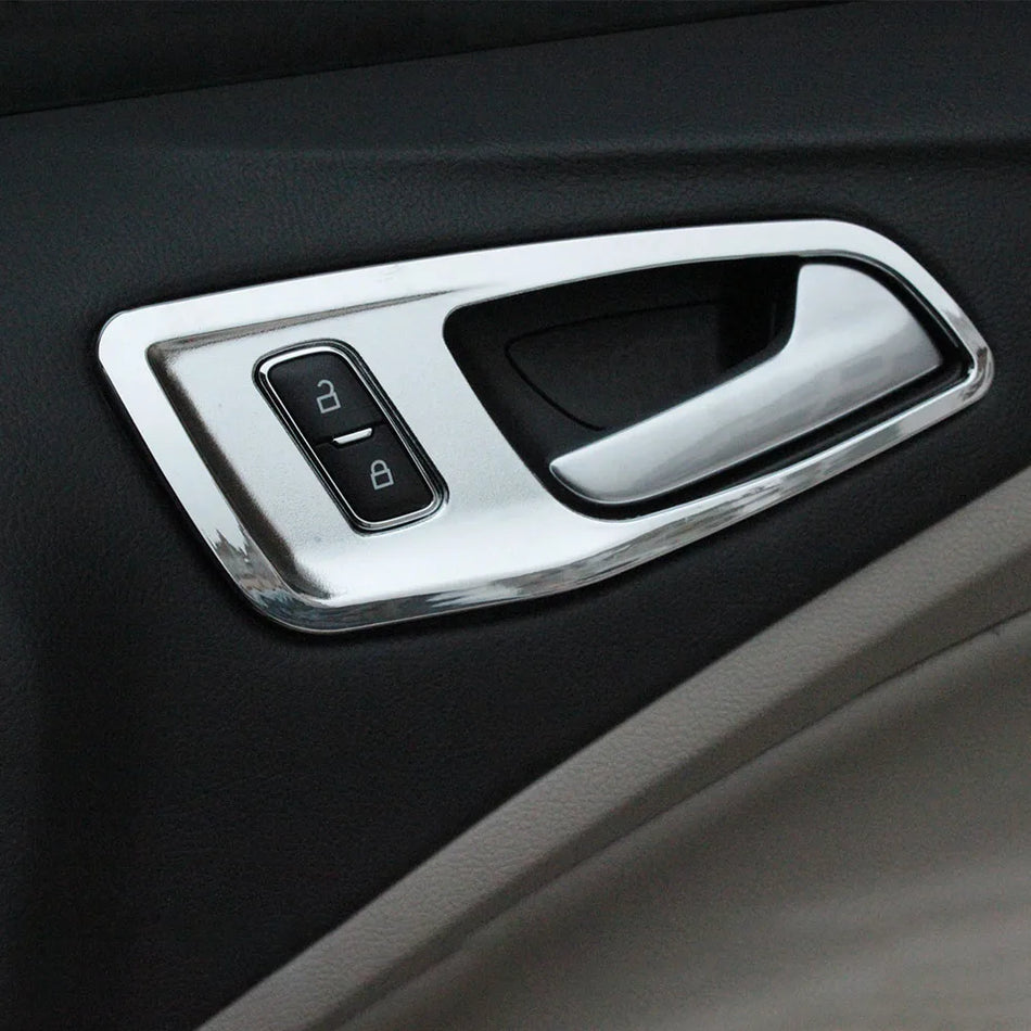 Interior Handle Trim with ABS Chrome for Ford Kuga Escape 2013-2017 Left-Hand Drive