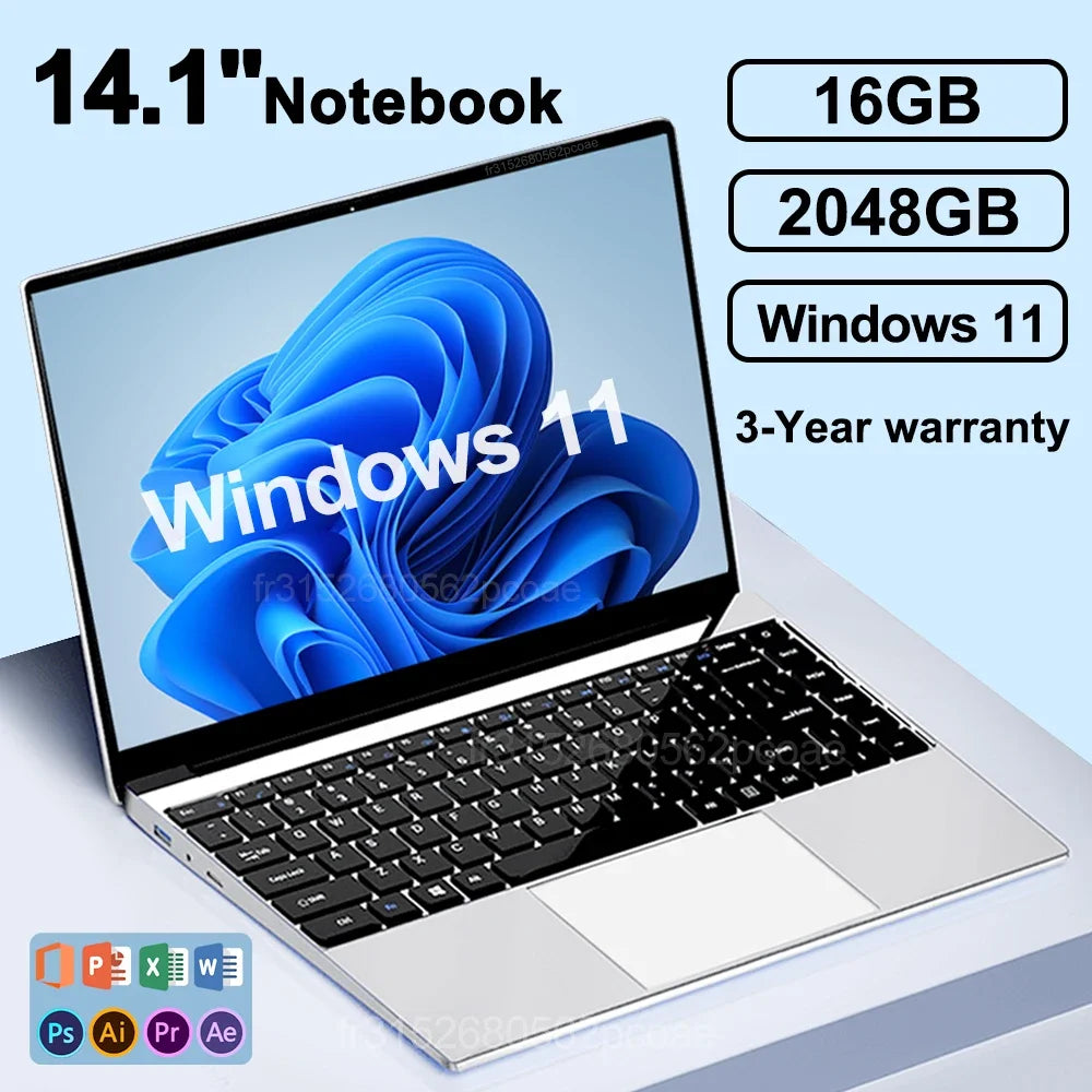 14.1 Inch Ultra Slim Laptop &ndash; High Performance 16GB RAM 2TB SSD