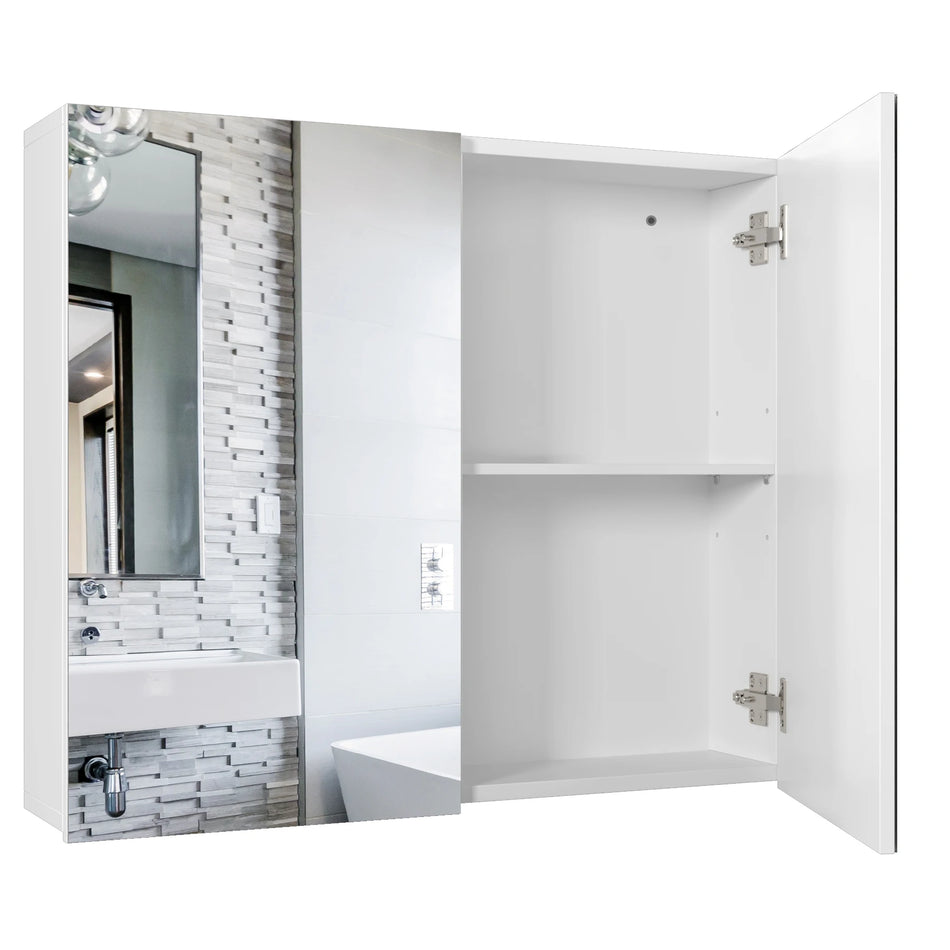 Getone Bathroom Wall Cabinet Mirror White 70x15.3x59.7cm