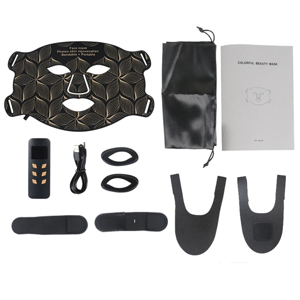 MEETCARE LED 8 Colors Face Mask &ndash; Advanced Near-Infrared Therapy for Anti-Aging and Skin Rejuvenation face brown nobox