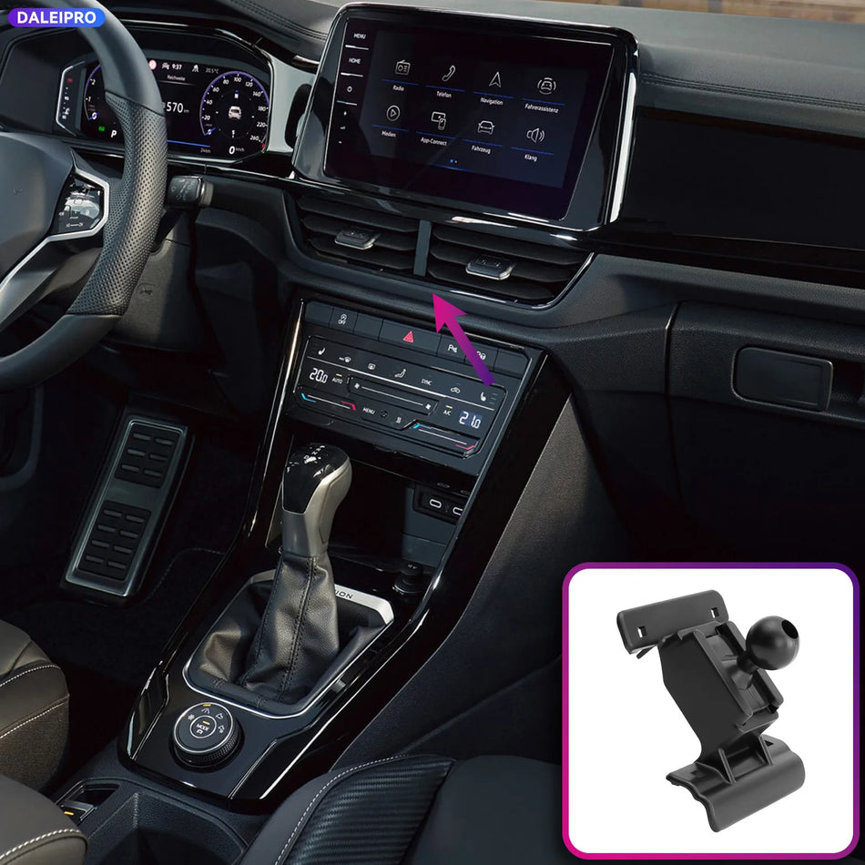 Car Phone Holder Base With 66W Charging For VW T-Roc 2022-2024