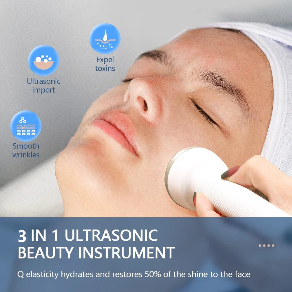 3 IN 1 Ultrasound Beauty Machine &ndash; Skin Tightening and Pore Cleansing