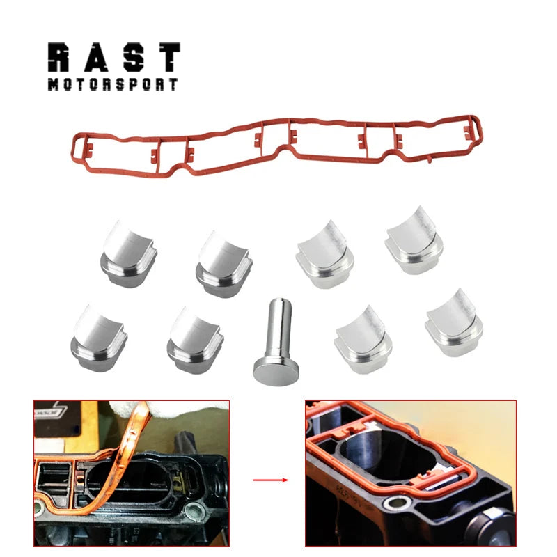 Aluminum Intake Manifold Runner Flap Delete Gasket for Audi EA113