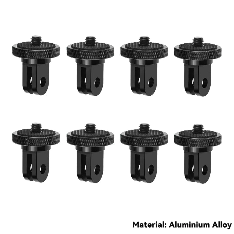 1/4 Inch Screw Tripod Adapter 360 Rotating Mount Holder for GoPro &amp; DJI Cameras 8 PCS Aluminium / CHINA