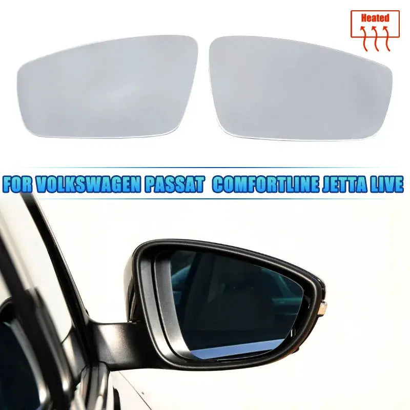 Side Rearview Heated Mirror Glass For VW Jetta Mk6 2011-2018 Passat B7 2011-2015 Beetle 2012-2019 Car Accessorie by InterCyprus Trading Ltd