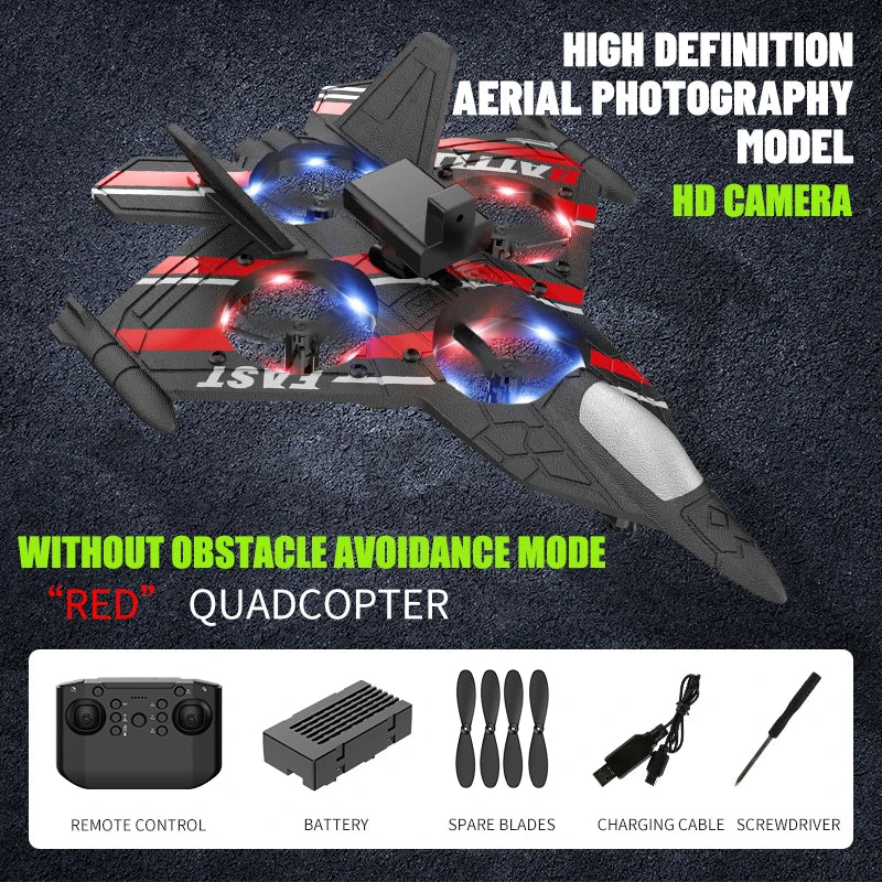 Hywiwine RC Plane &ndash; Aerial Photography with Obstacle Avoidance Red with camera