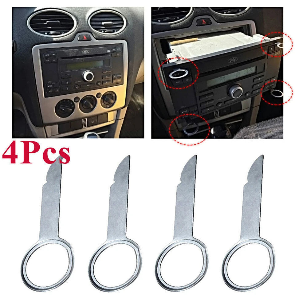 Car Stereo Radio Removal Tool Key 4Pcs Kit - Universal Fit