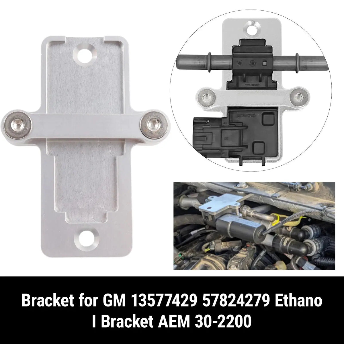 PIKBUK Billet Flex Fuel Sensor Mount/Bracket For GM 13577429 57824279 6061 Aluminum by InterCyprus Trading Ltd