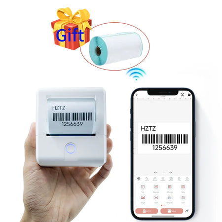 Portable Thermal Wireless Mini Label Printer &ndash; Bluetooth Q1White