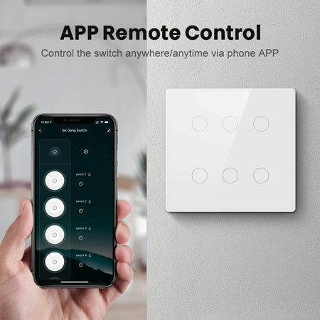 Brazilian Smart Touch Wall Switch - 4/6/8 Gang WiFi Voice Control