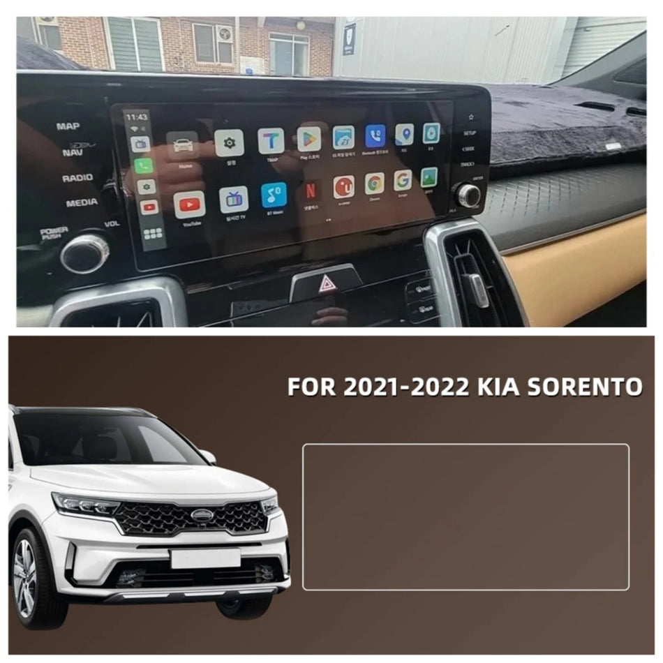Tempered Glass Screen Protector for Kia Sorento MQ4 2021-2022 Car Navigation Display