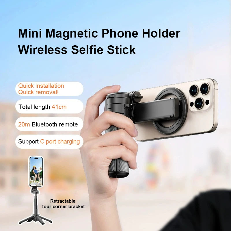 Magnetic Selfie Stick &ndash; Compact Design with Bluetooth Connectivity