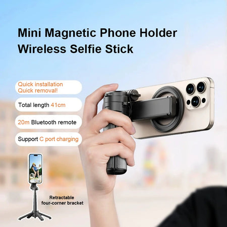 Magnetic Selfie Stick &ndash; Compact Design with Bluetooth Connectivity