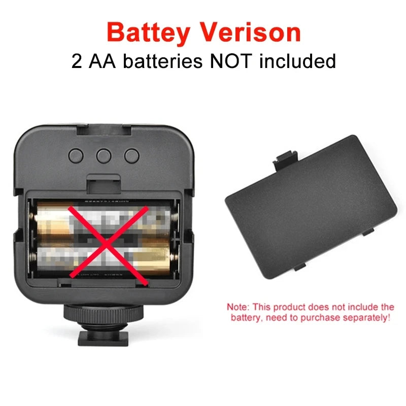 Mini Rechargeable LED Video Light Battery verision