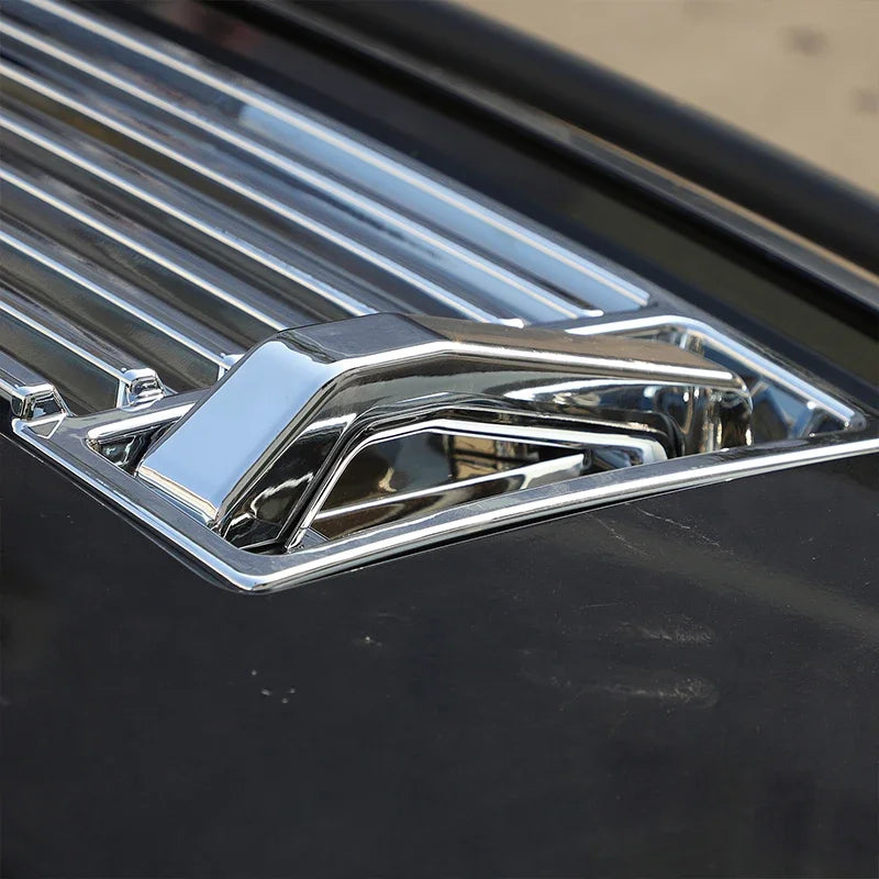 Osłony klamek panelu wentylacyjnego maski z ABS w chromowanej czerni do Hummer H2