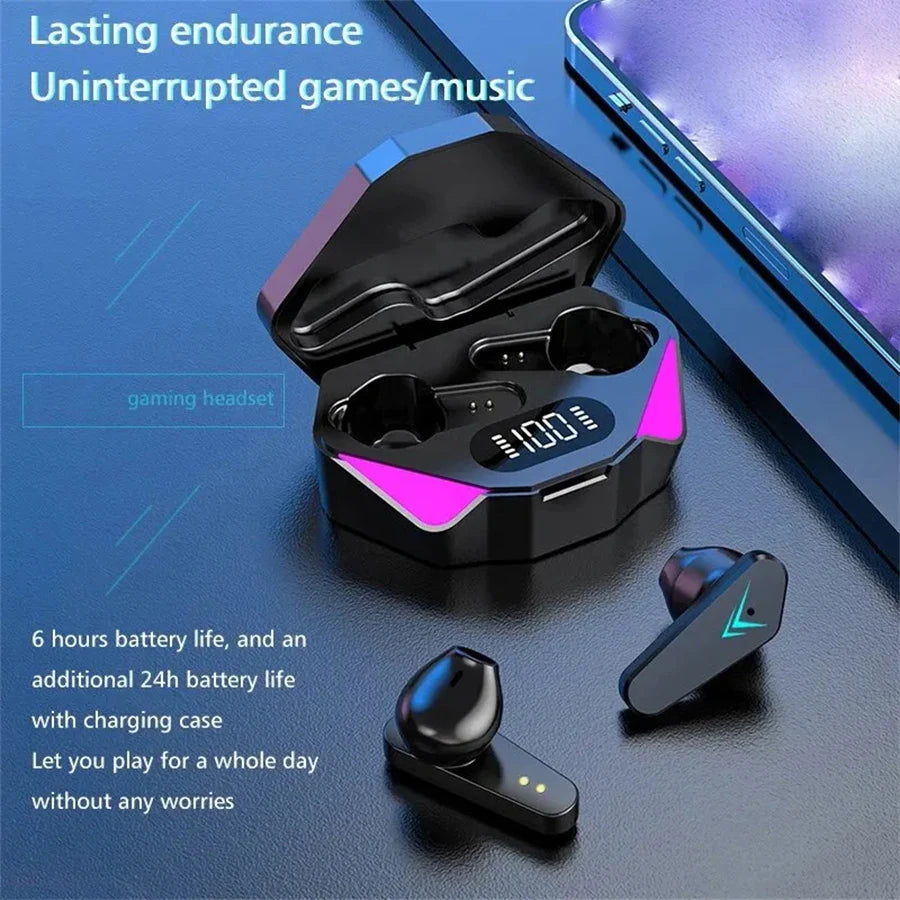 Bluetooth Wireless Gaming Earbuds with Mic and Low Latency