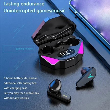 Bluetooth Wireless Gaming Earbuds with Mic and Low Latency
