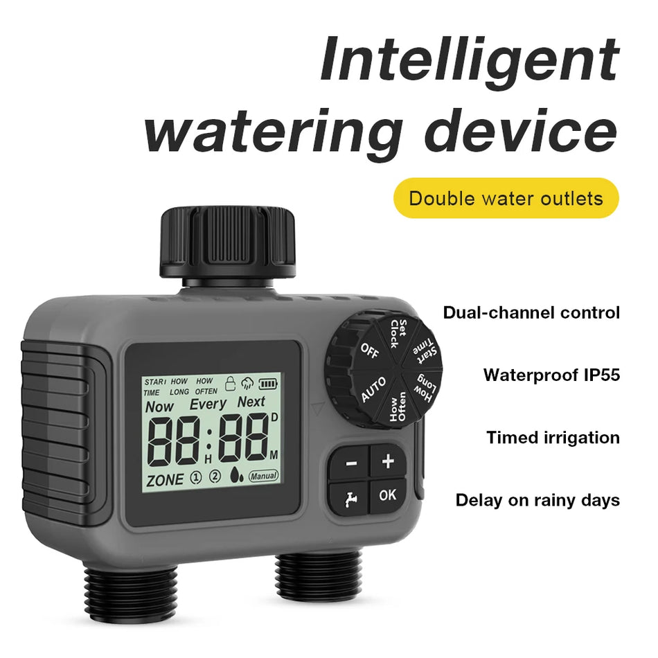 2 Zone Digital Water Timer &ndash; Automatic Irrigation Control